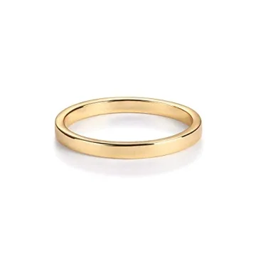 PAVOI 14K Gold Plated Stacking Ring for Women