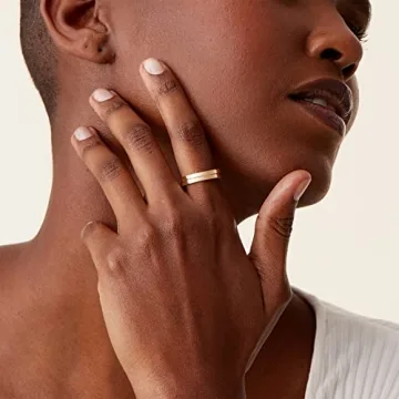 PAVOI 14K Gold Plated Stacking Ring for Women