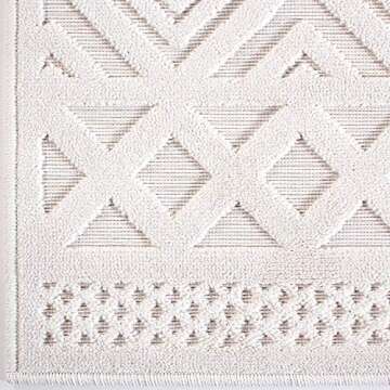 Orian Rugs Coastal Diamond Area Rug, 5 ft 2 in x 7 ft 6 in, Ivory