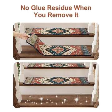 OJIA Non-Slip Stair Treads Set: Safety Mats for Home