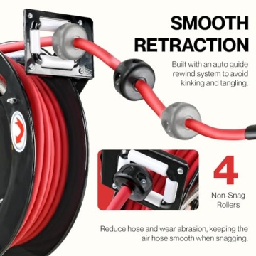 Durable ReelWorks Air Hose Reel for DIY and Commercial Use