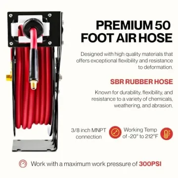 Durable ReelWorks Air Hose Reel for DIY and Commercial Use