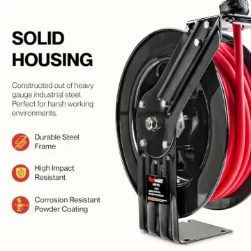 Durable ReelWorks Air Hose Reel for DIY and Commercial Use