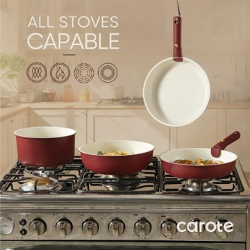CAROTE 20-Piece Nonstick Cookware Set for Every Kitchen
