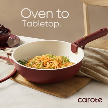 CAROTE 20-Piece Nonstick Cookware Set for Every Kitchen