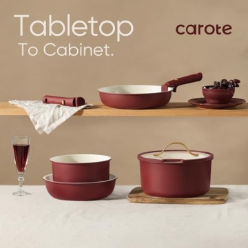 CAROTE 20-Piece Nonstick Cookware Set for Every Kitchen