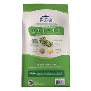 Natural Balance Limited Ingredient Adult Dry Dog Food with Vegan Plant Based Protein and Healthy Gra...