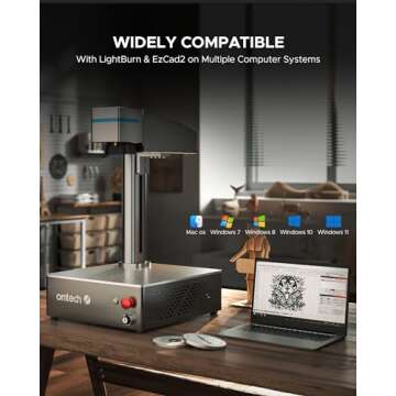 OMTech 50W Fiber Laser Engraver for Precision Metal Marking