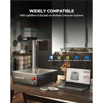 OMTech 50W Fiber Laser Engraver for Precision Metal Marking