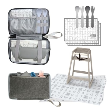 THEO'S Baby Led Weaning Supplies: Complete 12 Piece Mealtime Clutch with Eco-Friendly Essentials
