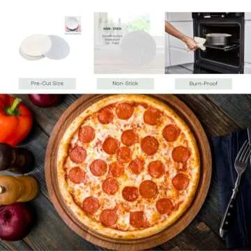 Worthy Liners 14 Inch 100 Sheets | Parchment Paper Rounds | Made is USA | Nonstick Precut Pizza Pan, Cast Iron Pan, Round Baking Sheet Baking Grilling Air Fryer Steaming Bread Cookies
