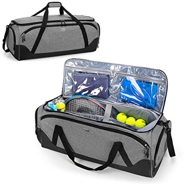 DSLEAF Tennis Racket Bag Holds 8 Rackets, Tennis Duffle Bag with Separate Ventilated Shoe Compartmen...