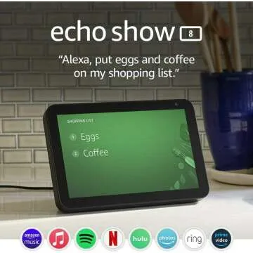 Echo Show 8 with Alexa and Unlimited Cloud Storage
