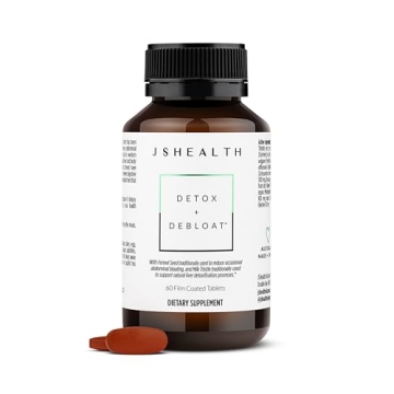 JSHealth Liver Detox & Debloat Formula - Natural Milk Thistle & Turmeric Supplement