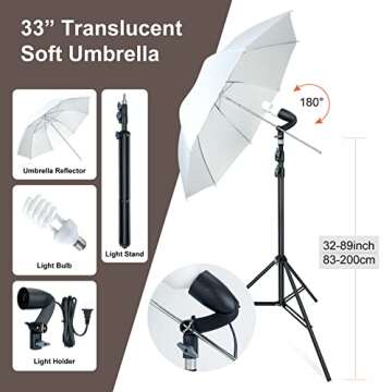 Photography Light Kit with Backdrops for Professionals