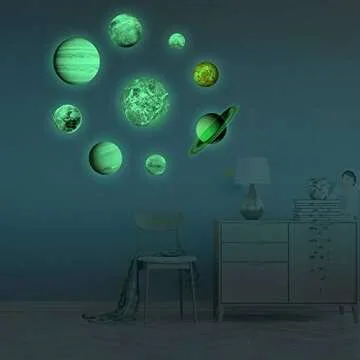 Glow in The Dark Planet Wall Stickers for Kids' Rooms