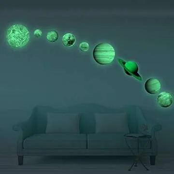 Glow in The Dark Planet Wall Stickers for Kids' Rooms