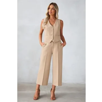 Luvamia Stylish Two Piece Set for Work & Casual Wear