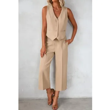 Luvamia Stylish Two Piece Set for Work & Casual Wear