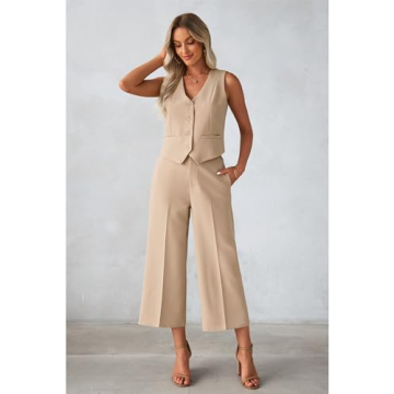 Luvamia Stylish Two Piece Set for Work & Casual Wear