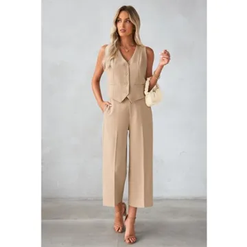 Luvamia Stylish Two Piece Set for Work & Casual Wear