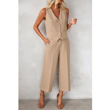 Luvamia Stylish Two Piece Set for Work & Casual Wear