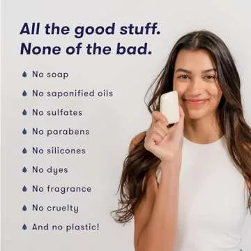 HIBAR - Cleanse Face Wash Bar - Solid Face Wash - Deep Cleansing & Moisturizing - With 12 Unique Amino Acids - Safe For Daily Use & Sensitive Skin - Plastic, Paraben & Soap-Free - Vegan -1 Bar