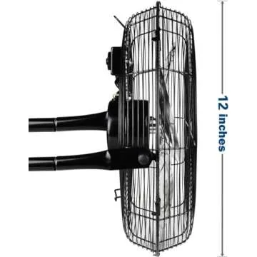 High Velocity 12 Inch Metal Floor Fan for Home