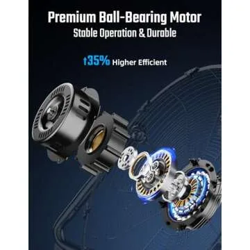 High Velocity 12 Inch Metal Floor Fan for Home