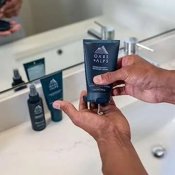 Oars + Alps Conditioning and Defining Cream, Styling Cream to Prevent Dull and Dry Hair, Contains Argan Oil and Chia Seed Oil, 3.4 Fl Oz