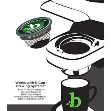 beaniac Organic Downtime Decaf Swiss Water Decaffeinated, Medium Roast, Single Serve Compostable K Cup Coffee Pods, Organic Arabica Coffee, Keurig Brewer Compatible, 30 Count