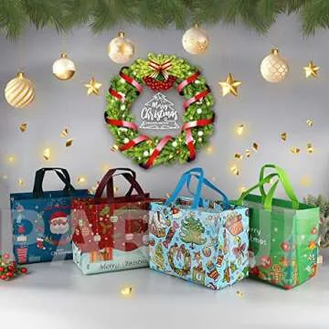 PARSUP 8PCS Christmas Gift Bags for Festive Gifting
