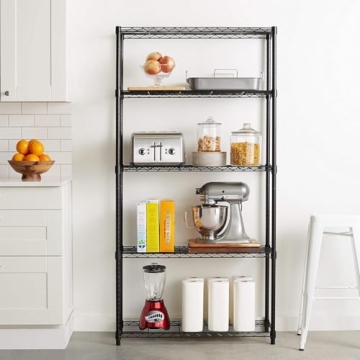Amazon Basics 5-Shelf Heavy Duty Steel Wire Storage Rack