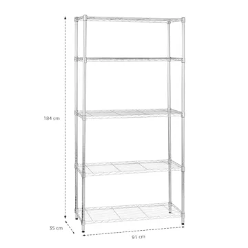 Amazon Basics 5-Shelf Heavy Duty Steel Wire Storage Rack