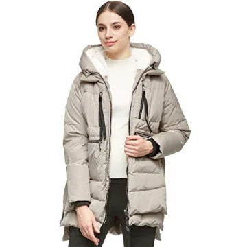 Orolay Women's Cozy Down Jacket in Beige - XX-Small