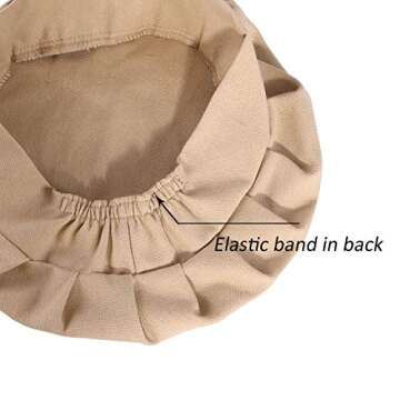 Kids Apron and Chef Hat Set-Adjustable Child Apron for Boys and Girls for Cooking Baking Khaki