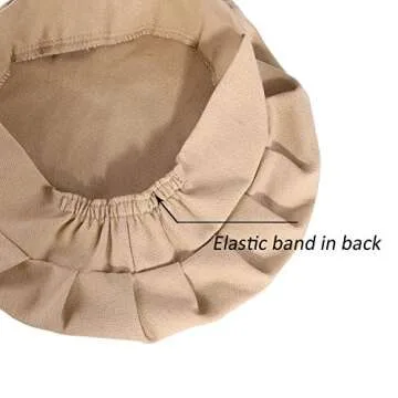 Kids Apron and Chef Hat Set-Adjustable Child Apron for Boys and Girls for Cooking Baking Khaki