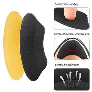 Makryn Premium Heel Pads for All Shoe Types and Comfort