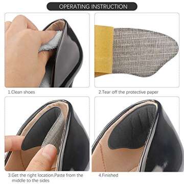Makryn Premium Heel Pads for All Shoe Types and Comfort