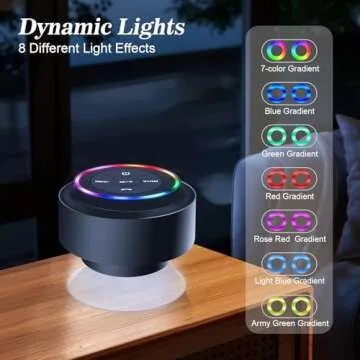 NITMTYOU Waterproof Bluetooth Shower Speaker with LED Lights