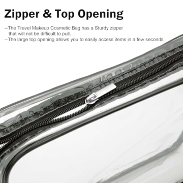 Cosywell Clear Toiletry Bag - Travel Makeup Essential 3PCS