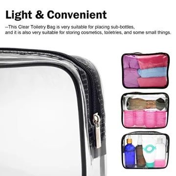 Cosywell Clear Toiletry Bag - Travel Makeup Essential 3PCS