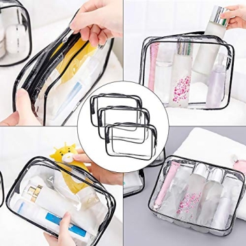 Cosywell Clear Toiletry Bag - Travel Makeup Essential 3PCS