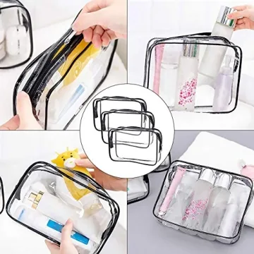Cosywell Clear Toiletry Bag - Travel Makeup Essential 3PCS