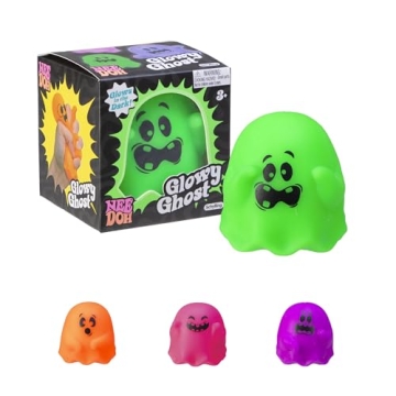 NeeDoh Glowy Ghost Squeeze Toy - Halloween Sensory Fun for Kids