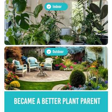 GROWIT Plant Moisture Meter Houseplants - Accurate Plant Water Meter for Indoor Plants Soil Moisture Meter Stocking Stuffers Gift for Mom Dad Adults - No Battery Needed