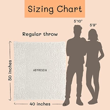 Adyrescia Chunky Knit Blanket Throw | 100% Hand Knit Comfort