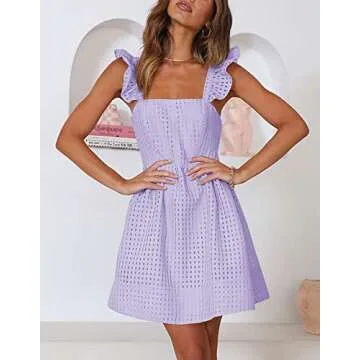 Stylish Ferlema Women's Summer Dress with Open Back