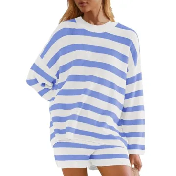 Panadila Oversized Lounge Set Women Comfy Sweater Shorts