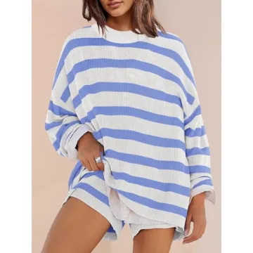 Panadila Oversized Lounge Set Women Comfy Sweater Shorts